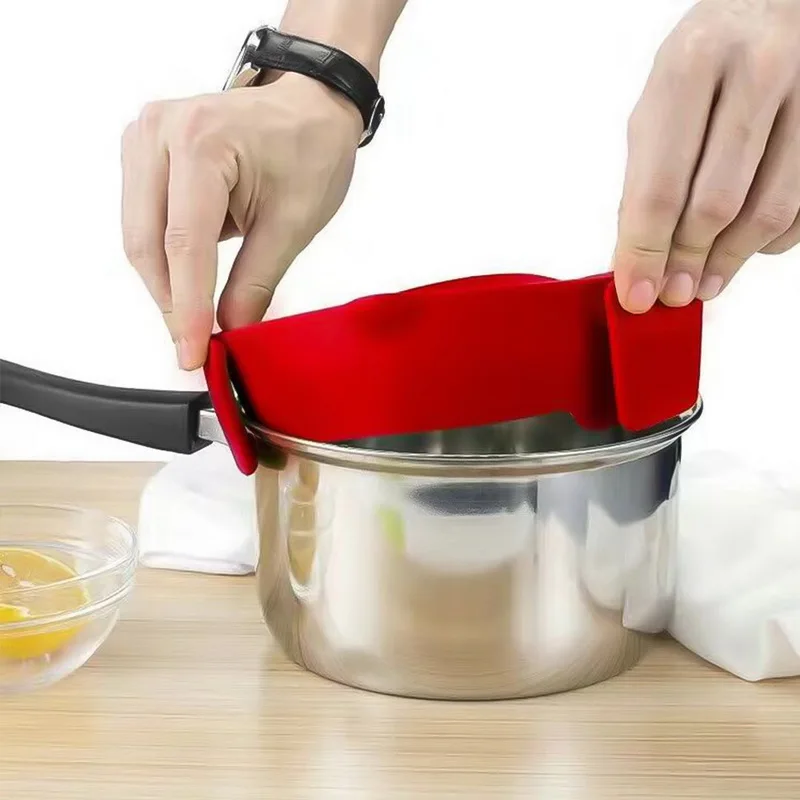 Hoomall силиконовая дуршлаг кухонный зажим на сито для кастрюли слив слива жидкости