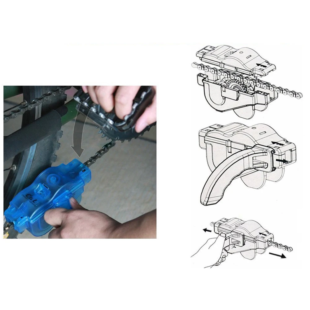 

Bicycle Chain Scrubber Brush Scrubber Motorcycle Washer Cycling Clean Chain Cleaner Gear Grunge Plastic Tools Kits Sale