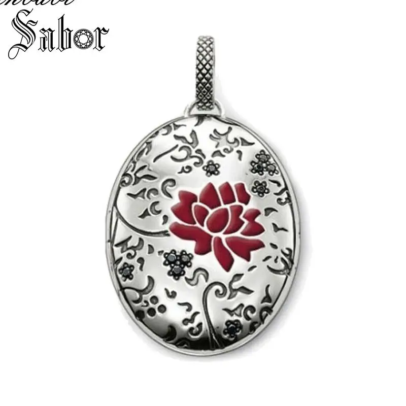 Кулоны с красными розами серебряный цвет для женщин подарок Coinbabi модные