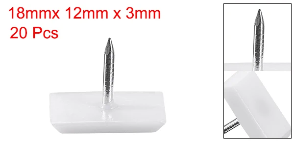 

Uxcell 20/40/60/80 шт мебельные ножки для ногтей пластиковые скользящие ногти квадратные стулья для стола ноги протекторы колодки 18x1 2/19x10 мм белый