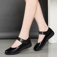 comfortable female shoes for women 2022 uniform teacher nurse shoes loafers mary jane shoes black mom leather moccasin flats