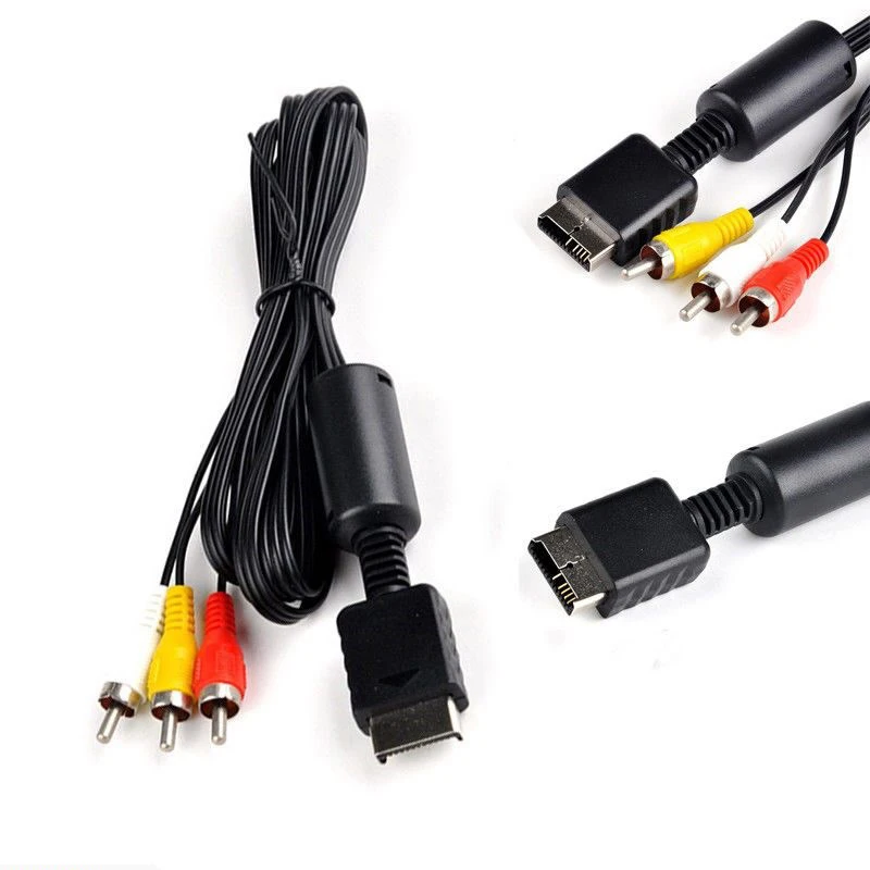 Кабель для видеомагнитолы 1 8 м RCA SONY PS1 PS2 PS3 кабель геймпада PlayStation игровой консоли