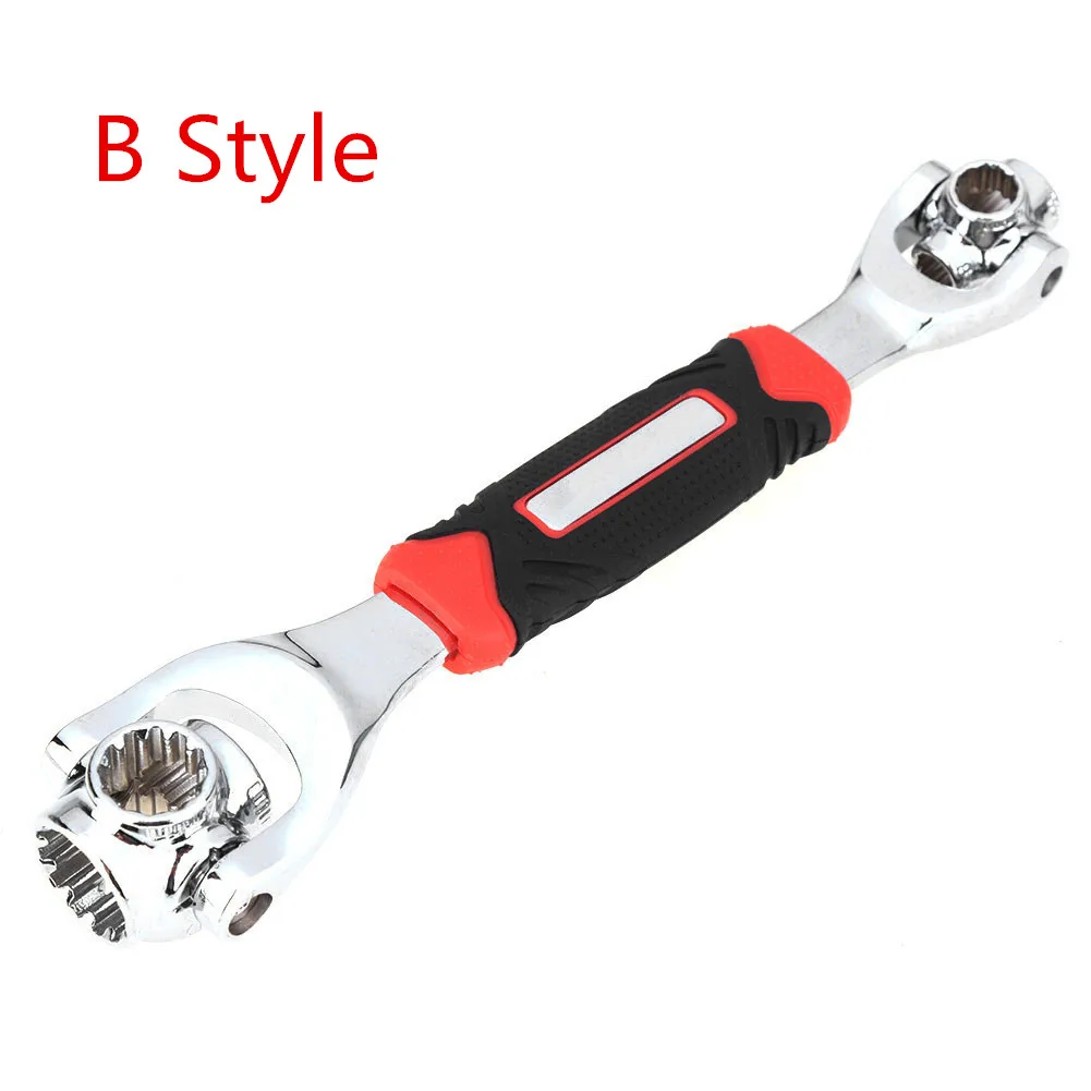 48 in 1 Red-B 48 В 1 тигровый гаечный ключ динамометрический ключ Авто Ремонт 360 градусов вращения гаечный ключ УНИВЕРСАЛЬНАЯ мебель ремонт автомобиля ручной инструмент - Цвет: 48 in 1 Red-B