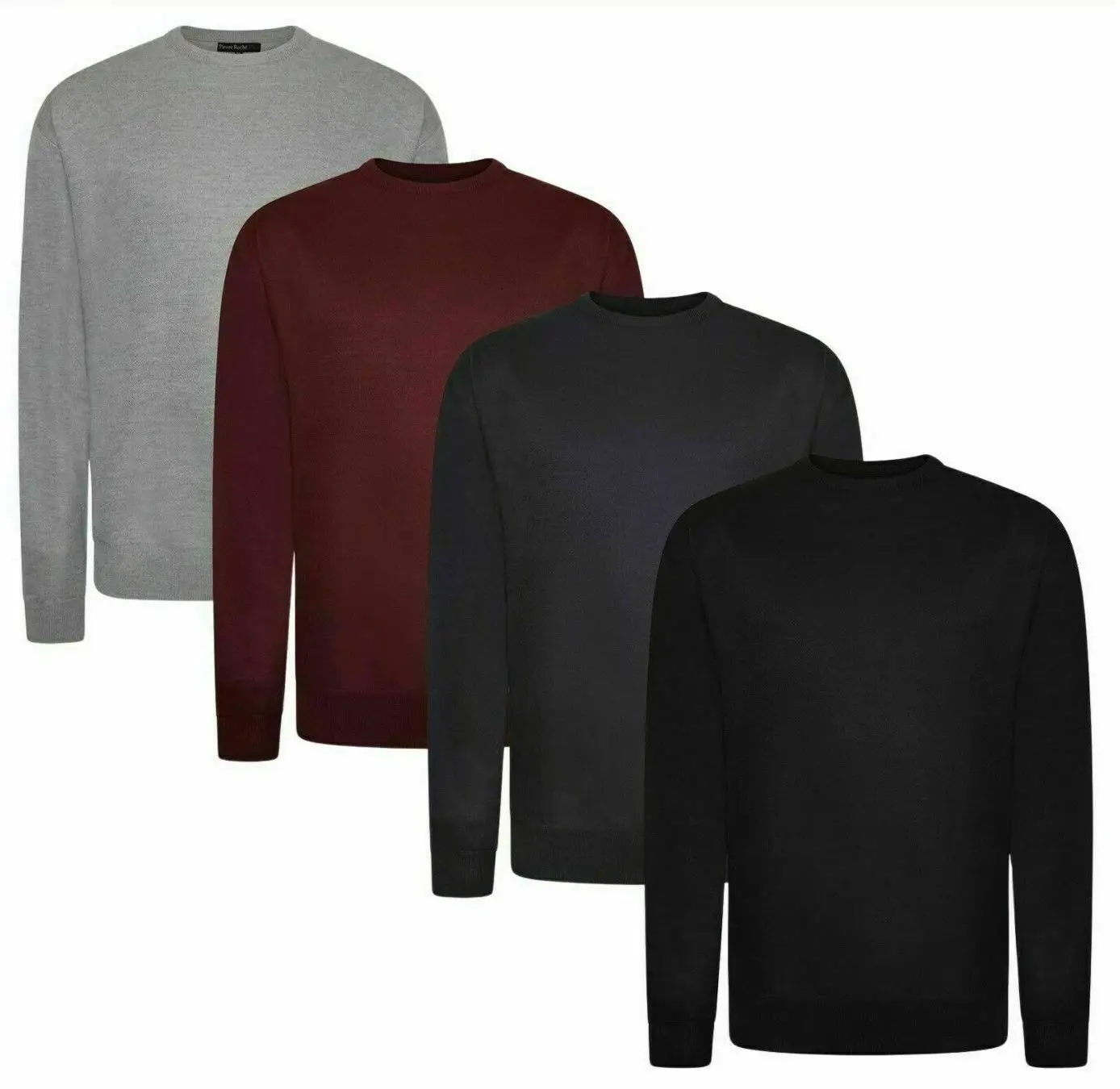 Mens Big King Size Jumper Long Sleeve Casual Sweater Sweatshirt Top 3XL 4XL 5XL