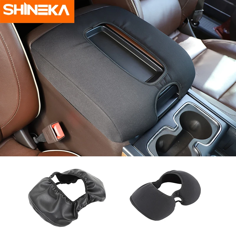

SHINEKA Armrest Accessories for Chevrolet Silverado Car Center Console Armrest Box Pad Cover for Chevrolet Silverado 2014-2017