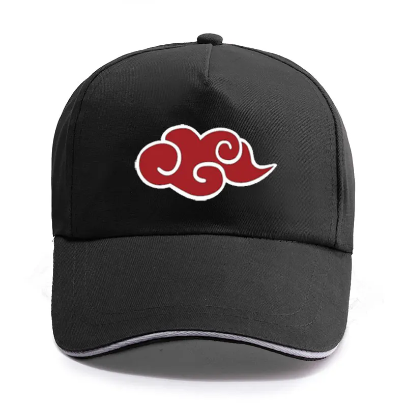 Японская бейсболка с рисунком аниме Наруто Акацуки красное облако Унисекс