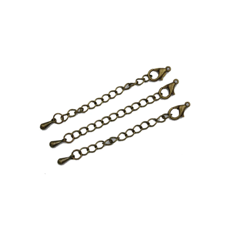 antique bronze 50 шт., длина 50 мм/70 мм, удлиняющая цепочка для ожерелья, 12 мм, застежки для браслета, удлиняющие цепочки, оптом, для самодельных ювелирных изделий - Цвет: antique bronze