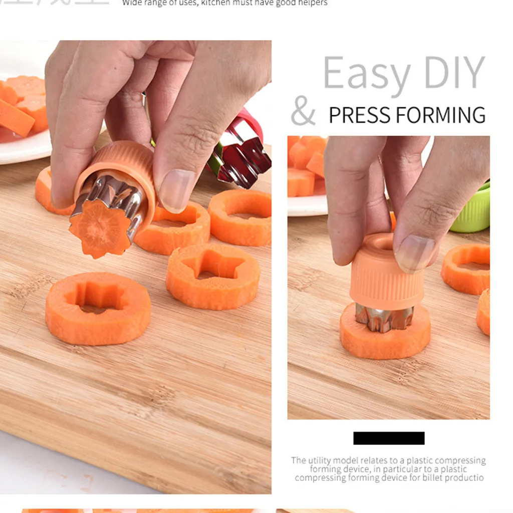 3Pcs Fruit Star Shape Fondant Cake Cookie Plunger Mould Mold Cutter Tools Baking Decorative Convenient | Дом и сад