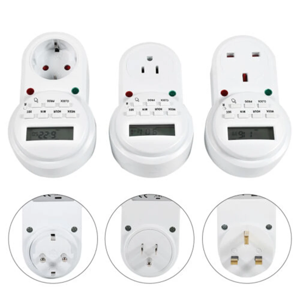 

Time Switch Socket Controller LCD Digital Timer Display Smart Plug Tool Device