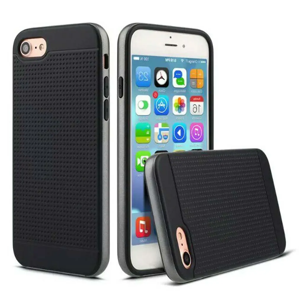 2 в 1 Два жестких компактных ТПУ ударопрочный мобильный телефон чехол