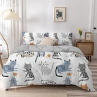 Набор пододеяльников с мультяшным котом, набор из 23 шт. пододеяльников для украшения спальни