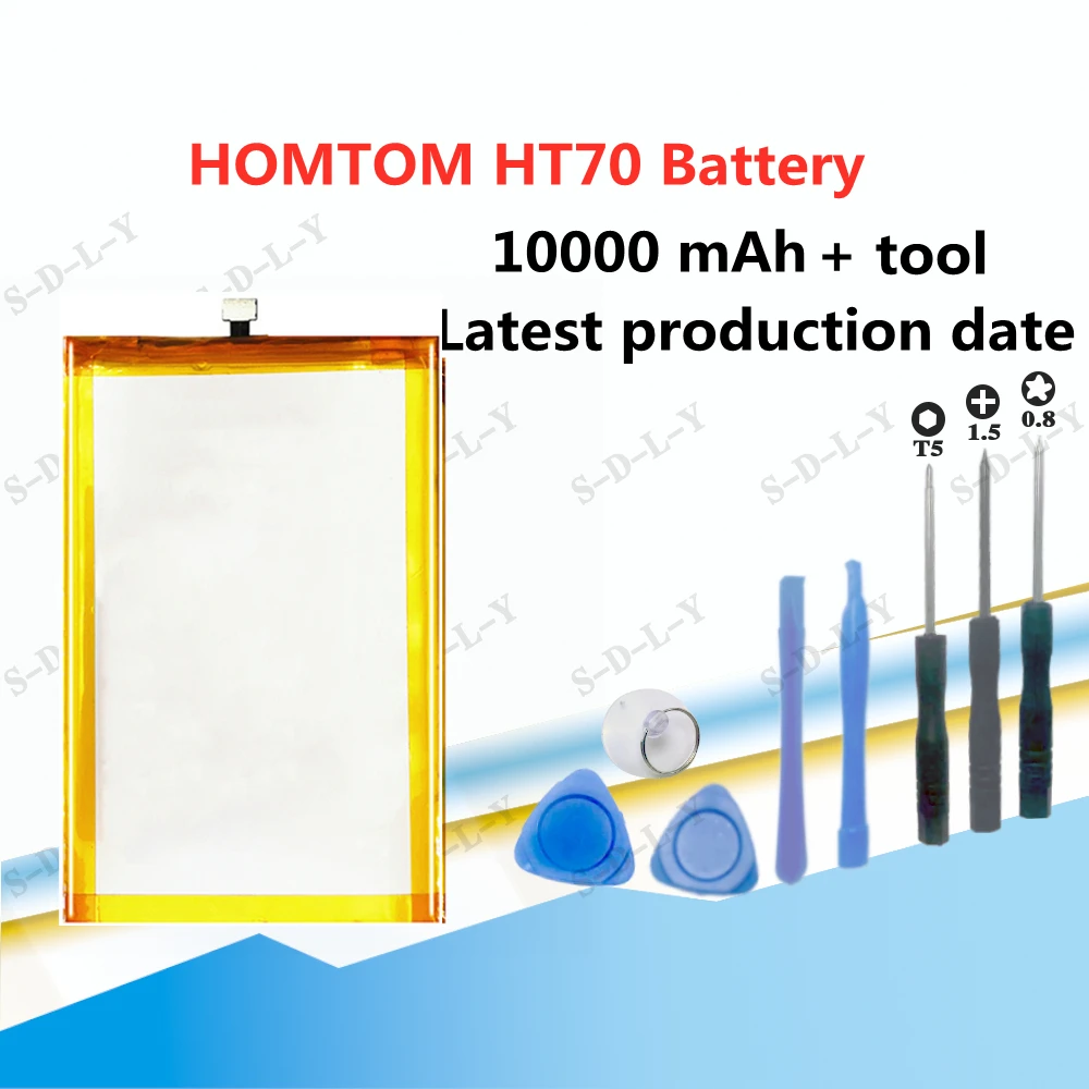 

100% New Original homtom HT70 Battery 10000 mAh for HOMTOM HT70 Smart Phone