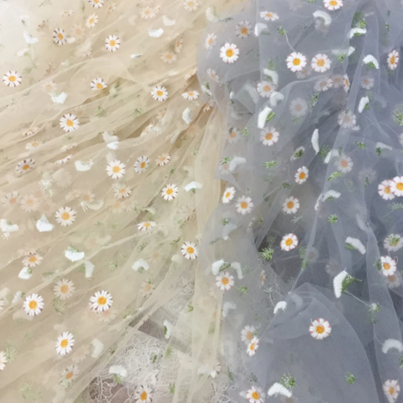 Ткань с марлевой вышивкой кружевная ткань сделай сам занавеска платье детская