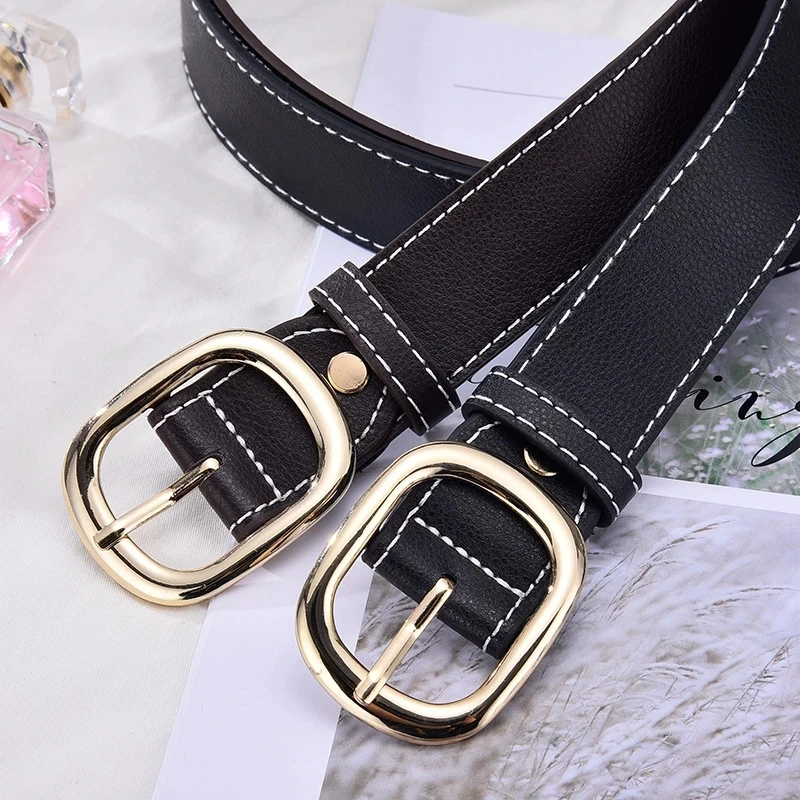 

New leather ladies belts top designer belts women's simple and versatile leather INS style fashion ladies belts2021New