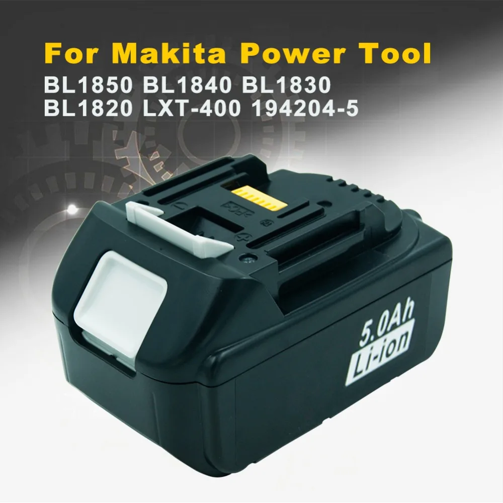 Светодиодный BL1850 Li-Ion аккумуляторных дрелей 18V 5000 мА/ч, аккумуляторная батарея для Makita Мощность инструменты BDF453 DDF453 LXT400 BDF451 BHP451Z
