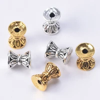 hourglass shape antique gold color tibetan silver 6 5x5 5mm loose metal spacer beads lot for jewelry making diy crafts findings