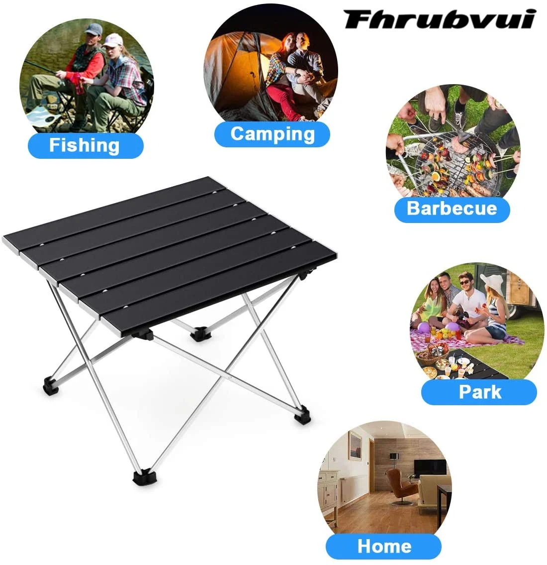 

New Portable Folding Camping Table Ultralight Camp Folding Side Table with Mesh Storage Bag and Carry Bag for Outdoor Picnic