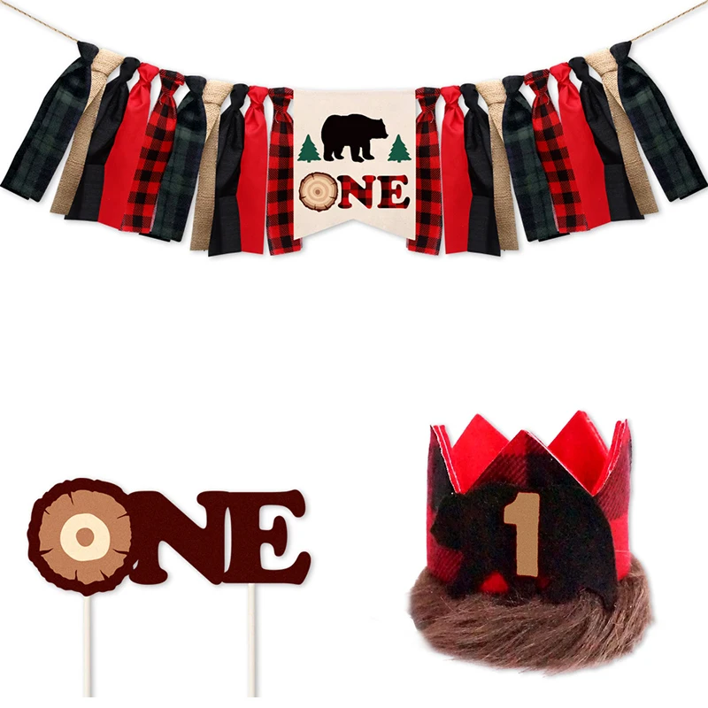 Lumberjack украшения для 1-го дня рождения товары детского душа Дикая вечеринка