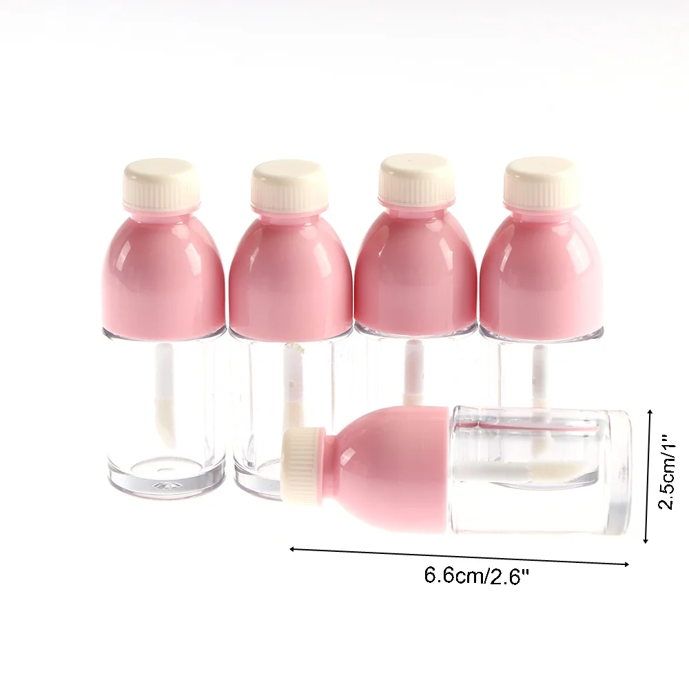 

5 Pcs Beverage Bottle Shaped Empty Lip Gloss Tube Containers Mini Refillable Lip Balm Bottles Empty Lip Gloss Tube Container