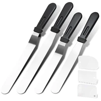 icing spatula 7 packs angled spatula cake spatula include 3 cake scrapers offset spatula with 6inch 8inch blades