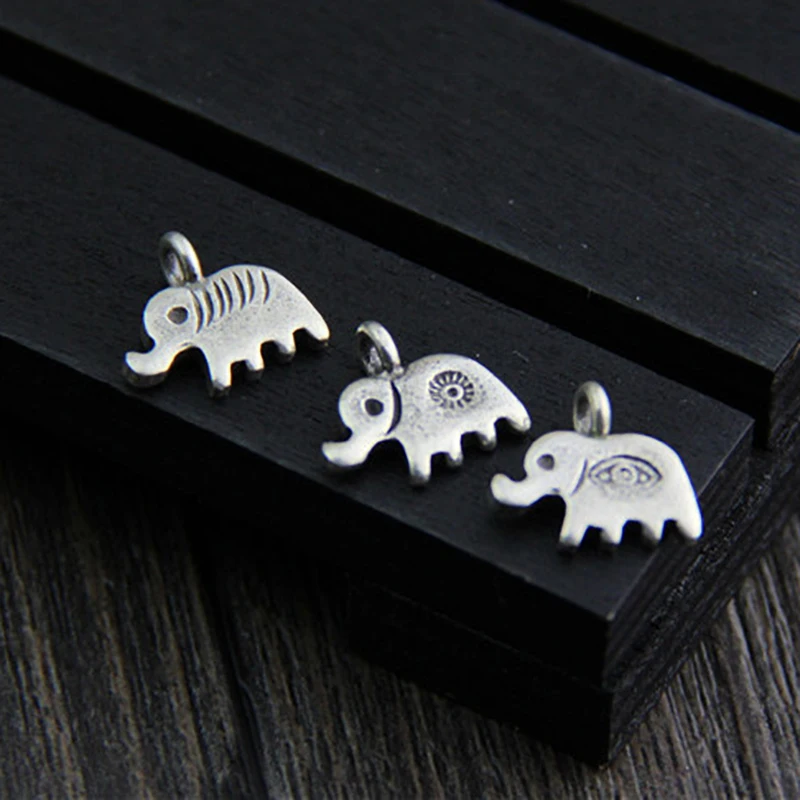 Unique 1pcs Charm 925 Silver Color Animal Elephant Pendant Fit Bracelet Necklace DIY Handmade Craft jewelry Fashion Accessories