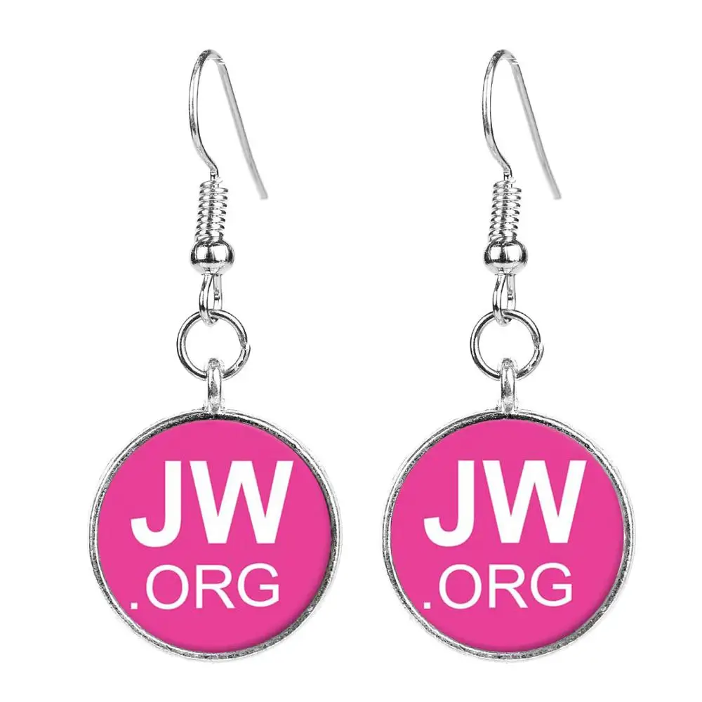 SONGDA Мода светлое серебро JW. ORG серьги стеклянные с художественными фотографиями