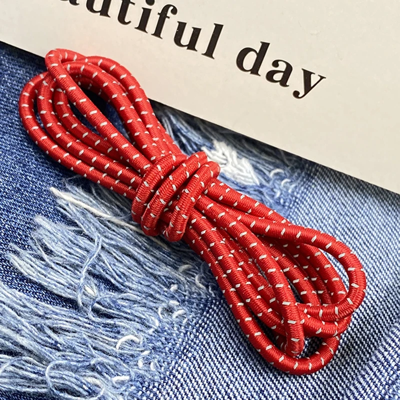 Латексная Светоотражающая эластичная веревка 3 мм светящаяся лента для