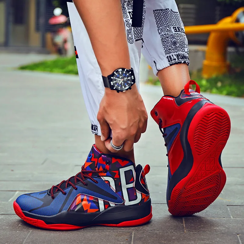 

Bron Basketball Shoes Brand Men High Top Gym Training Boots Ankle Boots Outdoor Flat Shoes Lace-Up Men Shoes Breathable Sneakers