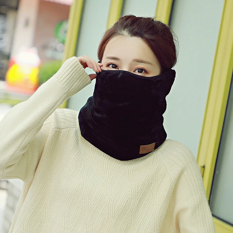 

New Style Men's And Women's Children's Autumn And Winter Suede Thick Warm-in-Earmuff Neck Guard Scarf Masks