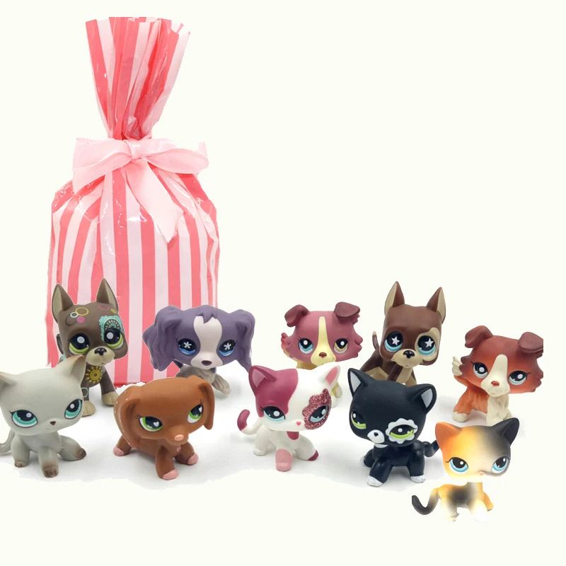 LPS CAT 10 шт./пакет настоящие Домашние животные милые игрушки маленькая короткая