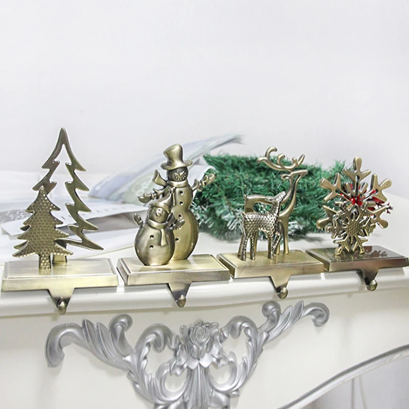 

Рождественский крючок для чулок, металлические подвесные крючки для рождественской елки, подвесная вешалка для лося, стойка для носков, веш...