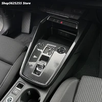 for audi q3 2021 sedan accessories carbon fiber decoration strip central control gear panel protection cover lhd