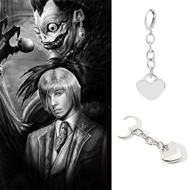

Серьги в форме сердца из мультфильма «Death Note»