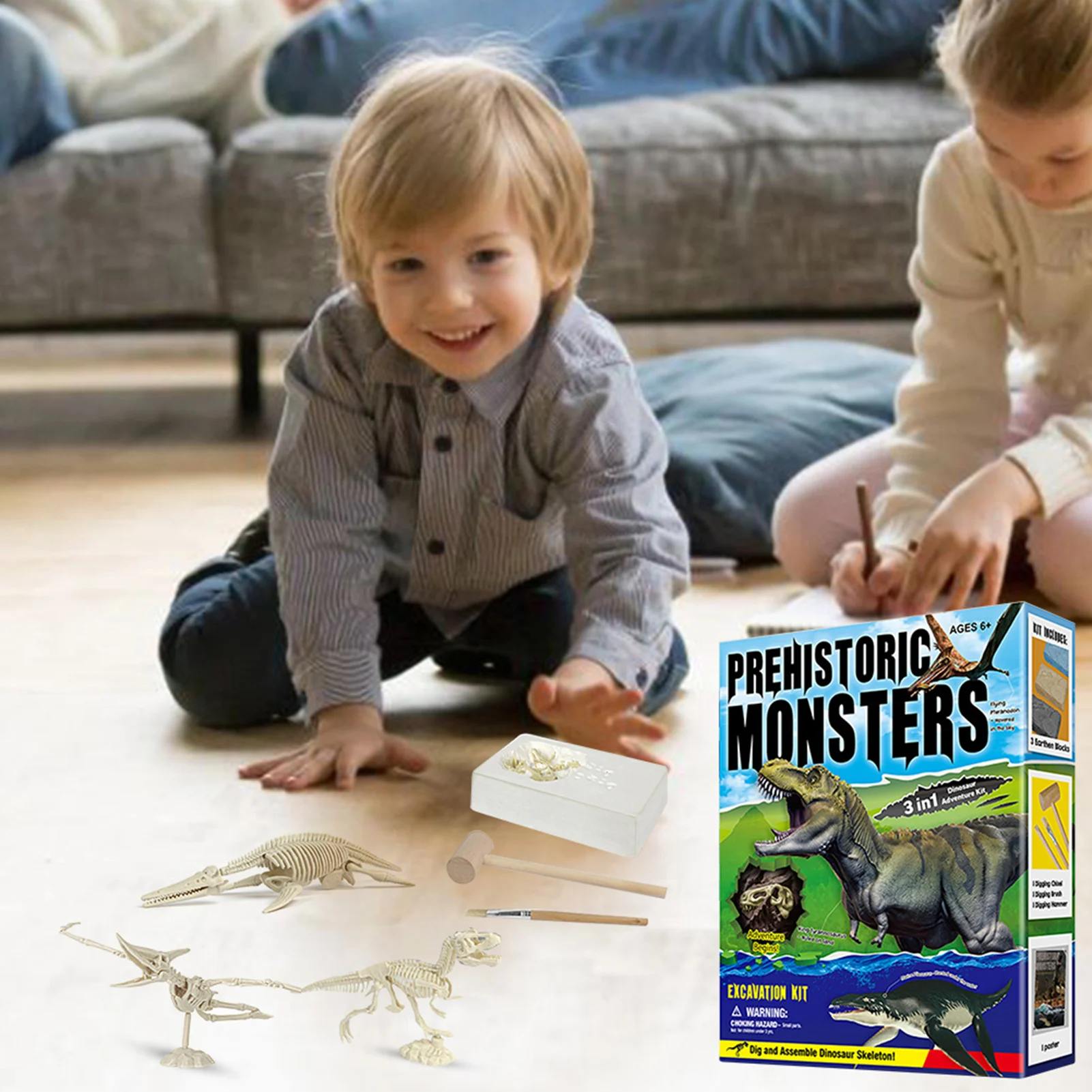 

Archaeological Excavation Assembly Set Pterosaur Ichthyosaur Digging Educational Toys