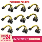 5-10 шт.лот 8-контактный разъем PCI Express на 2 контакта PCIe 8 (6 + 2) ШТЫРЬКОВАЯ графическая видеокарта PCI-e GPU VGA разветвитель Кабель питания для передачи данных