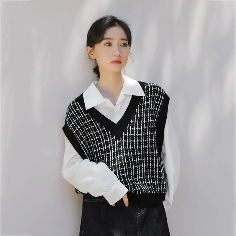 

Женский Повседневный свободный Трикотажный жилет без рукавов