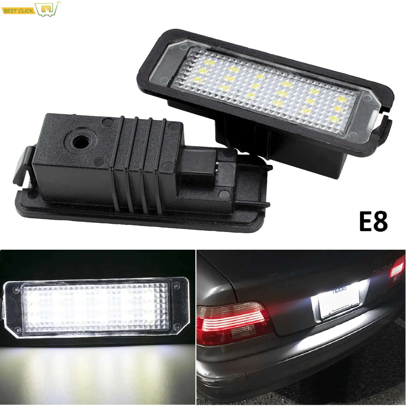 

Универсальная лампочка для номера автомобиля, 12 В, 18 светодиодный, для VW GOLF 4, 5, 6, 7, 6R, Passat B6, Lupo, Scirocco, Polo, 2 шт.