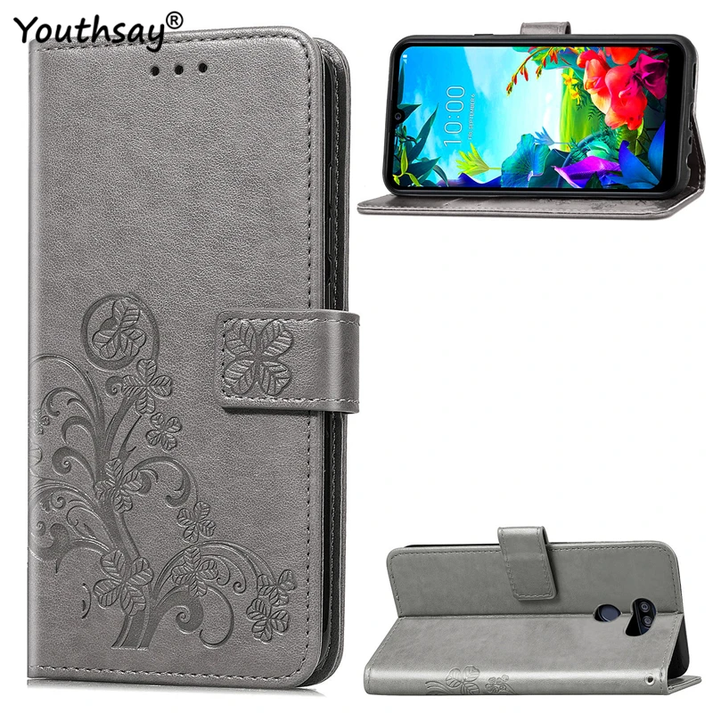 Чехол для LG K40S резиновый кожаный силиконовый чехол с откидной крышкой бумажник