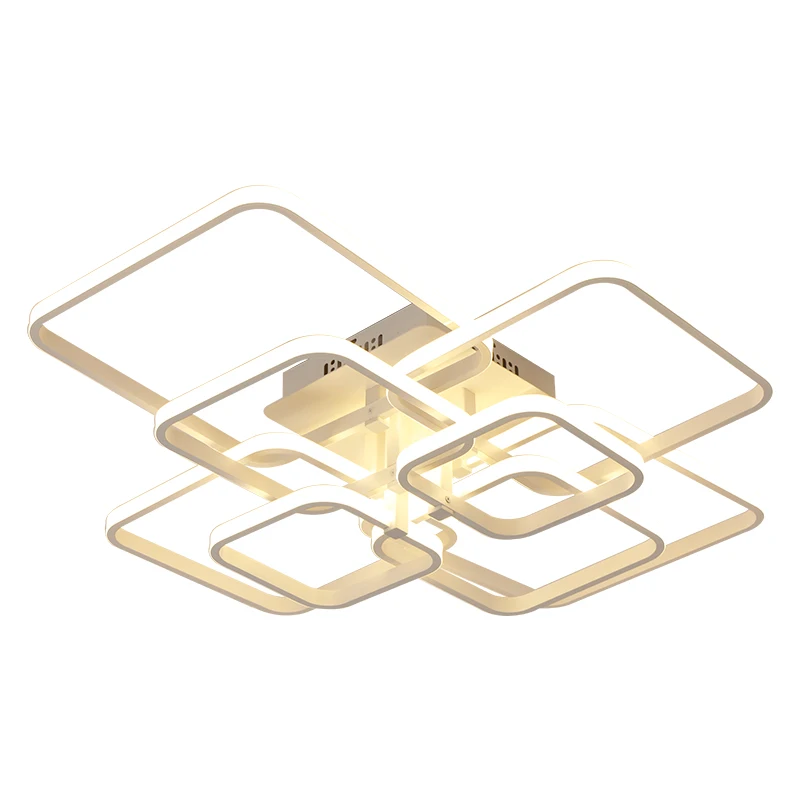 

Modern Led Chandelier Lights For Living Room Dining Kitchen Bedroom Home White Rectangle Ceiling Lamp Lighting Fixtures