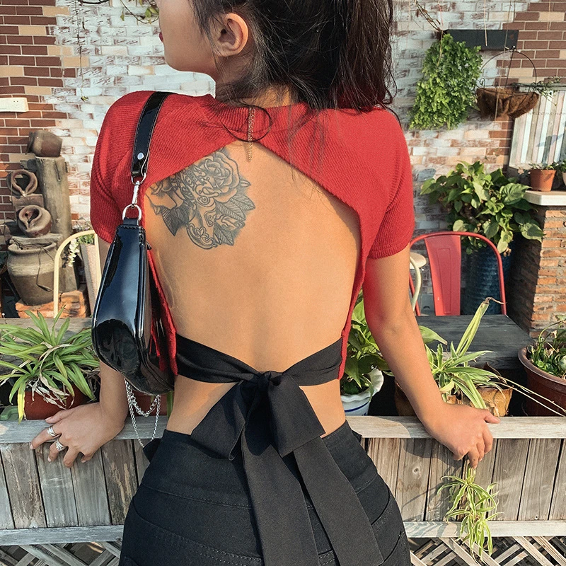 Женский укороченный топ с коротким рукавом для отдыха на пляже Элегантная