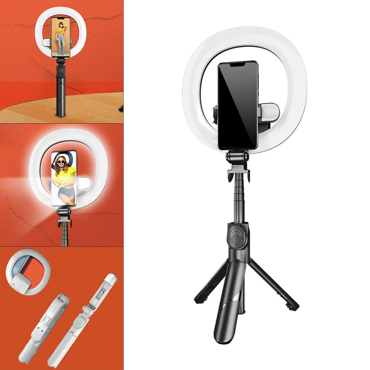 

XT18S Selfie Stick Tripod with 7.3 Inch Ring Fill Light Phone Tripod for Mobile Phone Smartphone for Live / Video