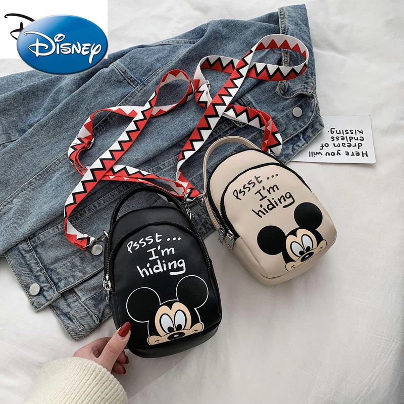 

Disney Mickey Mouse Ins Super Hot Fashion Wild Spring Shoulder Bag Small Fresh Messenger Bag Coin Net Red Small Bag Female Bag