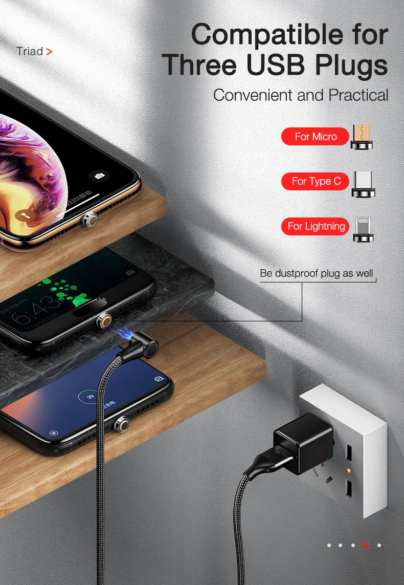 1 м 2 м Магнитный кабель Micro usb type C Быстрая зарядка Micro usb type-C магнитное зарядное устройство провод usb c для iphone 11 X Xr Xs usb кабель