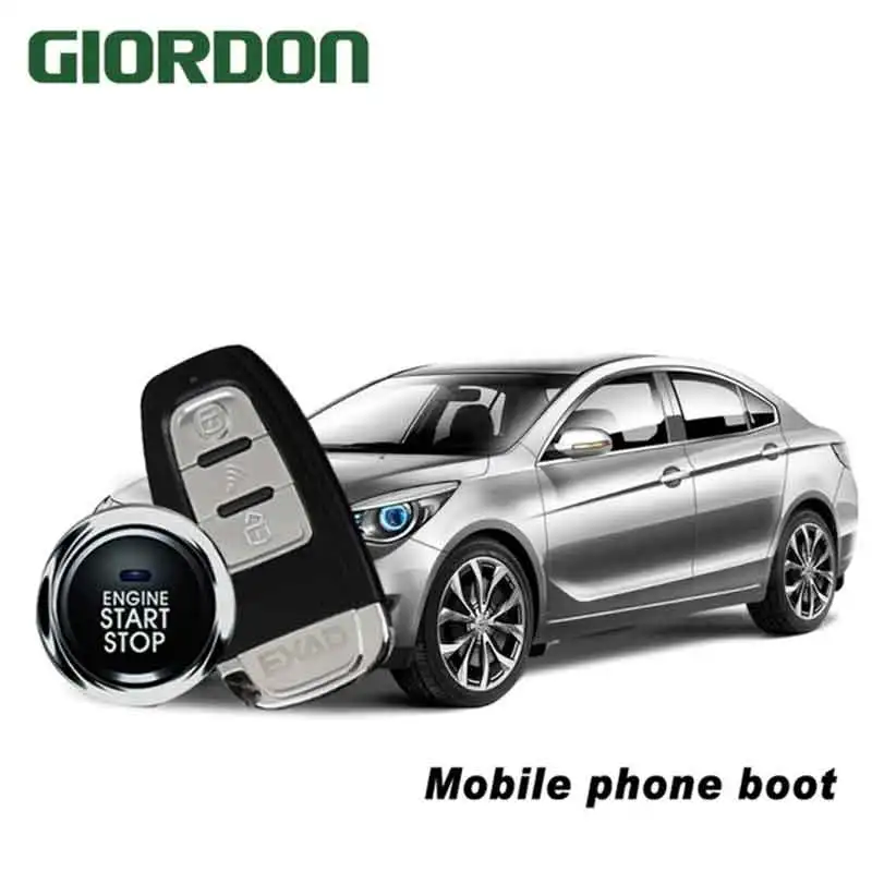 Автомобильная сигнализация один щелчок Запуск обновление PKE Темный замок