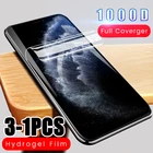 Изогнутая мягкая Гидрогелевая пленка для экрана iphone aifon 11 pro xs max xr x 7 8 6 6s plus 10, 3-1 шт.