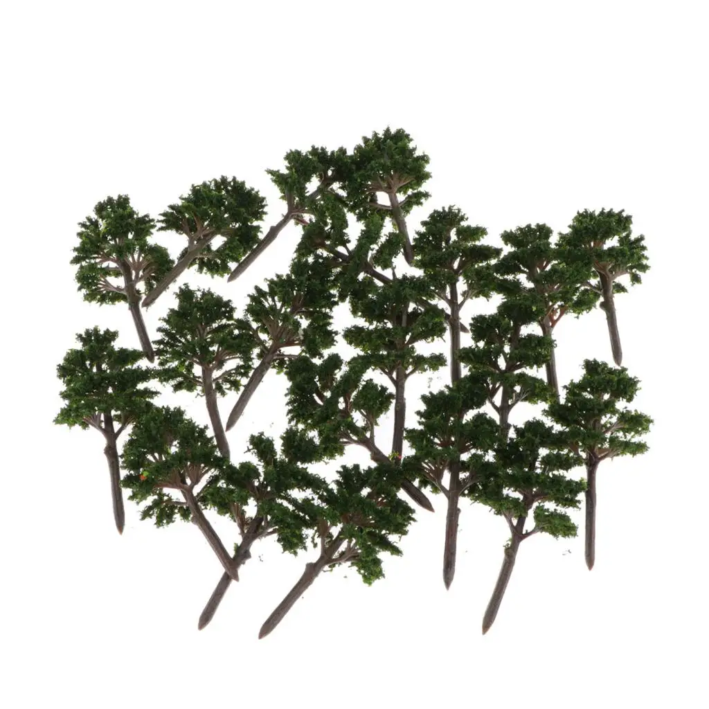 

20pcs Green Model Tree - Scale Train Railway Scenery Pine Tree, Architecture Street Park Layouts Supplies - 6cm/2.4inch
