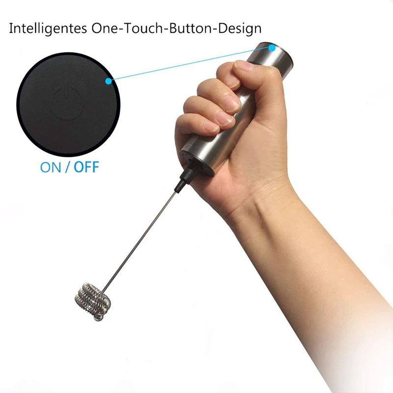 Ручной молочный пенообразователь венчик с батарейным питанием Электрический