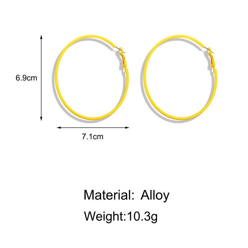 Женские круглые серьги кольца большие Разноцветные красного зеленого синего