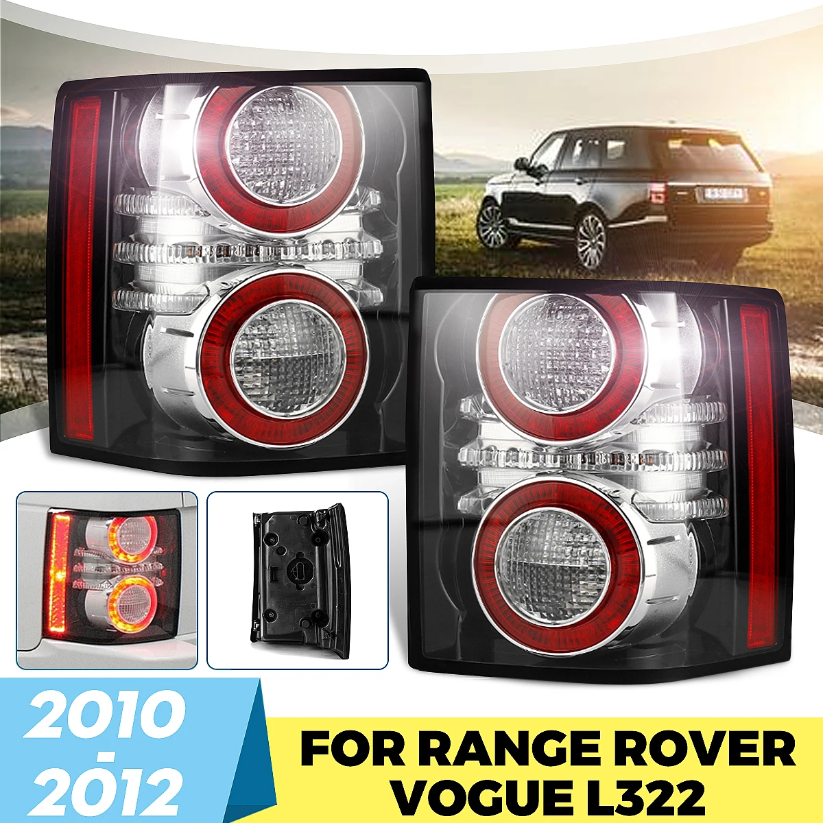 1 пара светодиодный задний фонарь светильник тормозной с лампой для Land Rover Range 2010