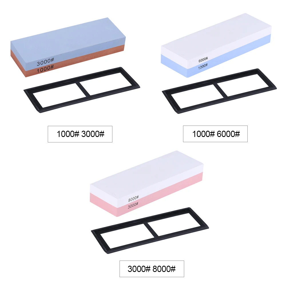 Двухсторонняя точилка для кухонных ножей камень точильный шлифовальный 3000/ 8000/6000